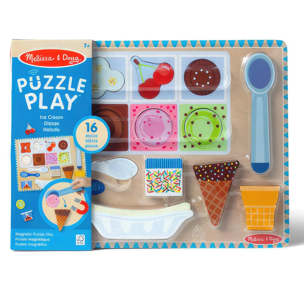Melissa & Doug Wooden Magnetic Ice Cream Puzzle & Play Set - TOYBOX Toy Shop