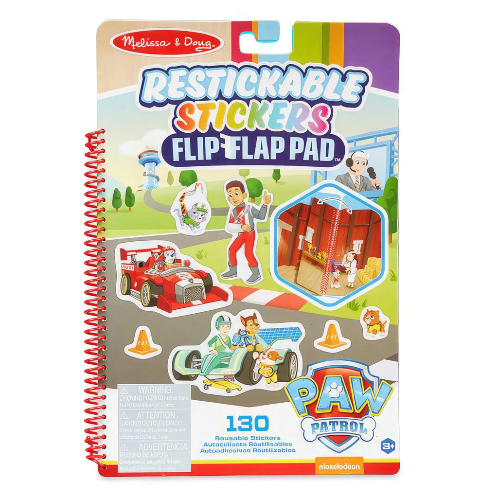 Melissa & Doug PAW Patrol Restickable Stickers Flip-Flap Pad - Classic Missions - TOYBOX Toy Shop