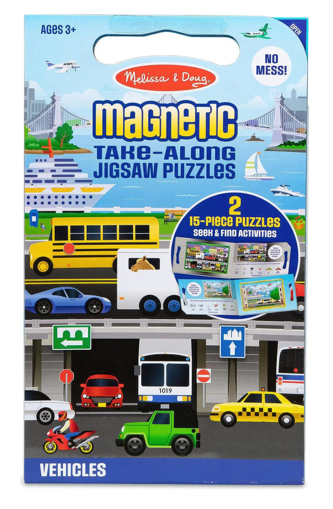 Melissa & Doug Take Along Magnetic Jigsaw Puzzles Travel Toy Vehicles - TOYBOX Toy Shop