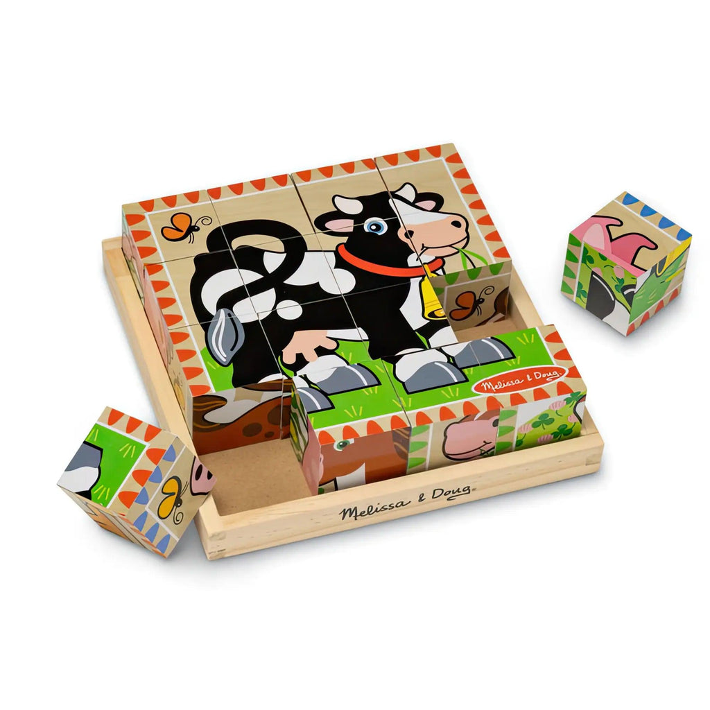 Melissa & Doug Farm Cube Puzzle - TOYBOX Toy Shop