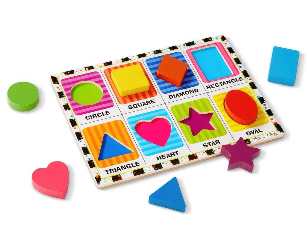 Melissa & Doug Shapes Chunky Puzzle - 8 Pieces - TOYBOX Toy Shop