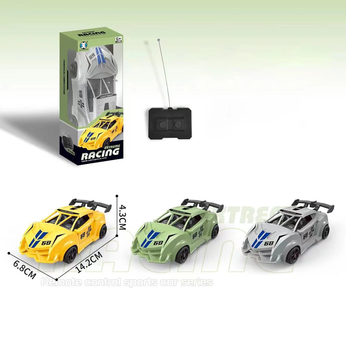 Extreme Racing Mini 2-channel RC Remote Controlled Sports Car ...