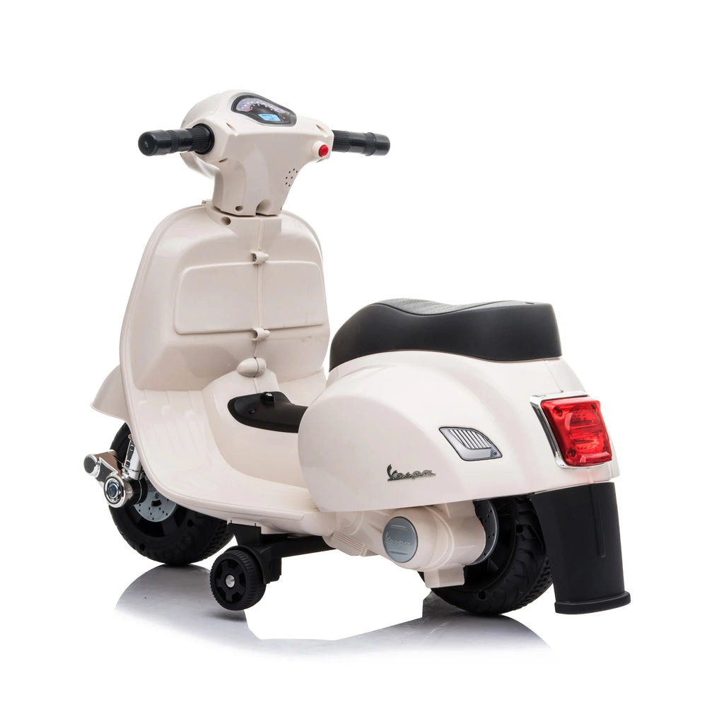 Mini Vespa Kids Electric 6V Battery Powered Motorbike Ride-on - White - TOYBOX Toy Shop