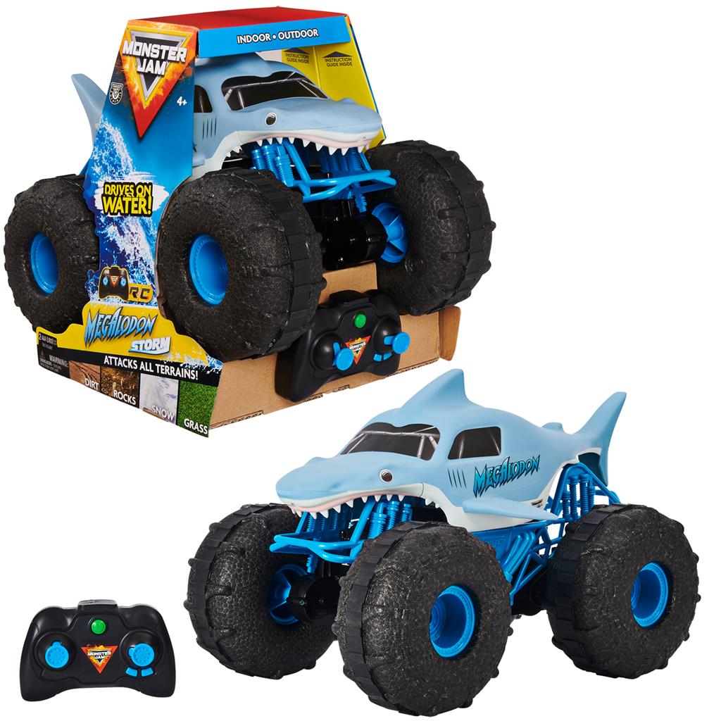Monster Jam Megalodon Storm Thrasher 1:15 Remote Control Monster Truck ...