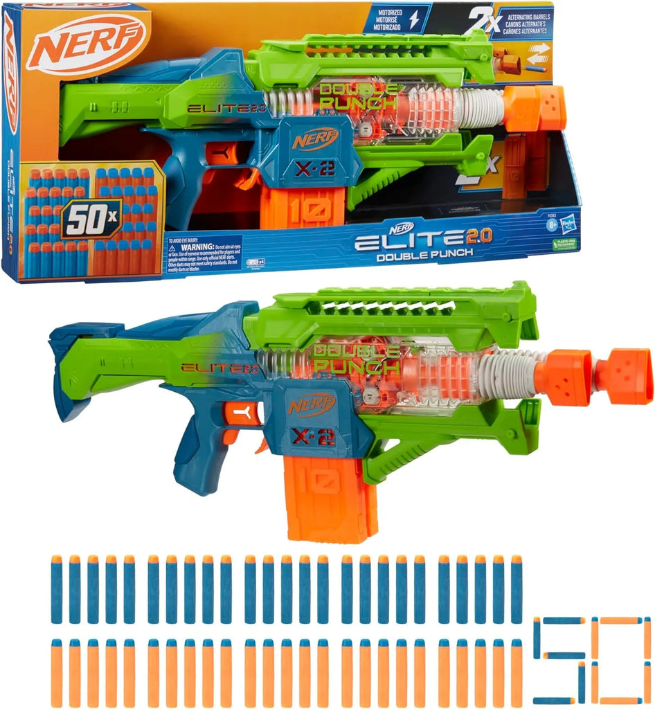 NERF Elite 2.0 Double Punch Dart Blaster - TOYBOX Toy Shop