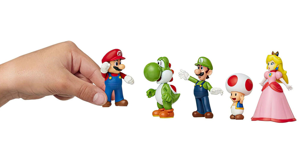 Nintendo Super Mario 6cm Figure 5 Pack Mario & Friends - TOYBOX Toy Shop