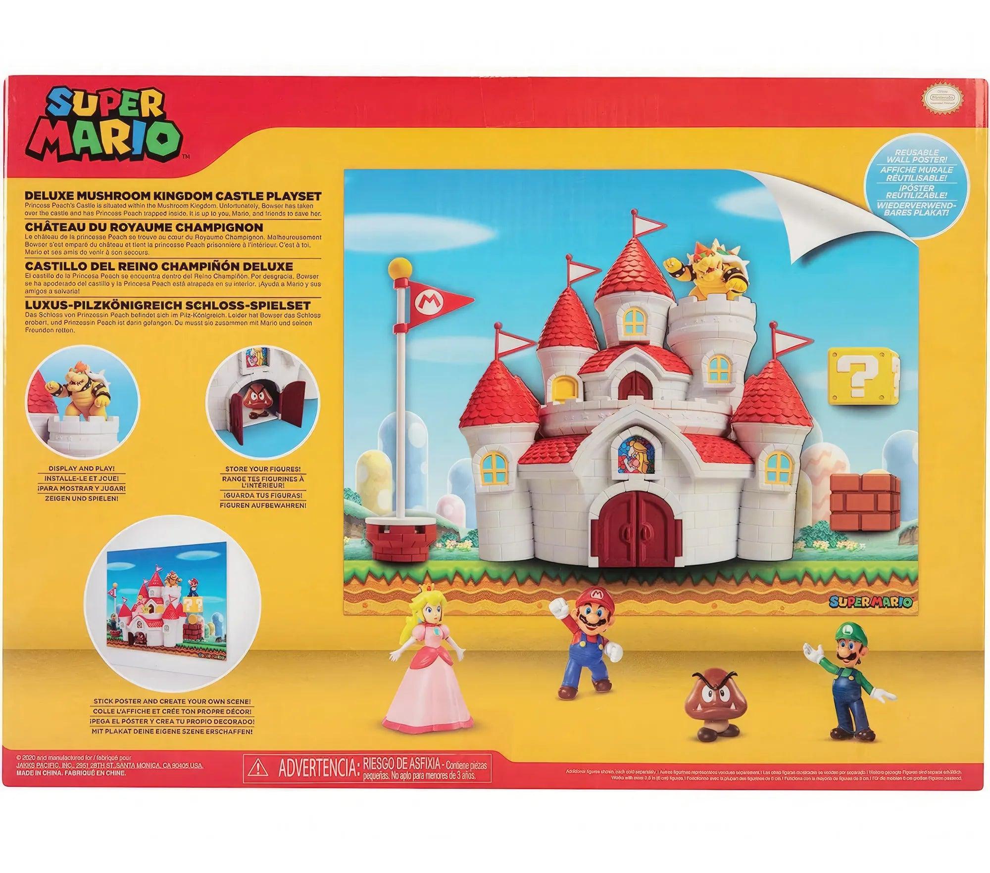 Nintendo SUPER MARIO Mushroom Kingdom Castle Playset TOYBOX