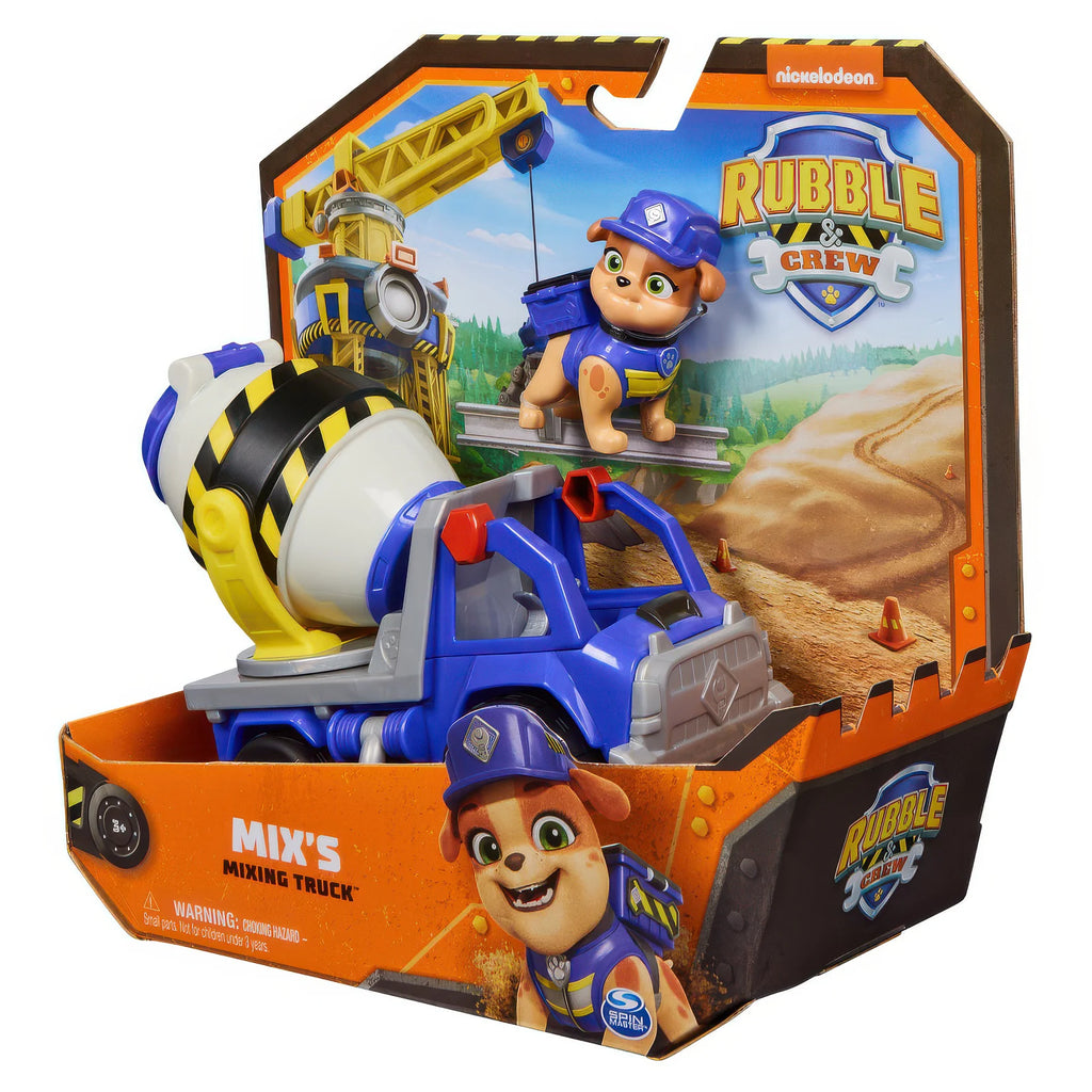 PAW Patrol Rubble & Crew Mix’s Cement Mixer Vehicle - TOYBOX Toy Shop