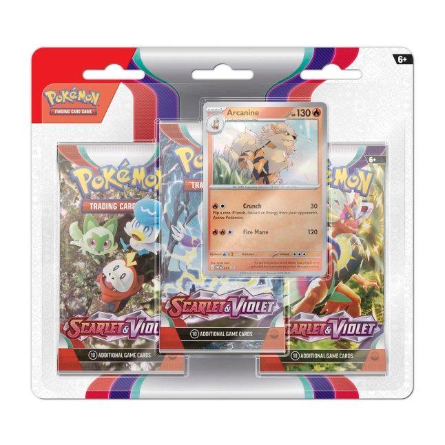 Pokémon TCG: Scarlet & Violet 3 Booster Packs & Arcanine Promo Card - TOYBOX