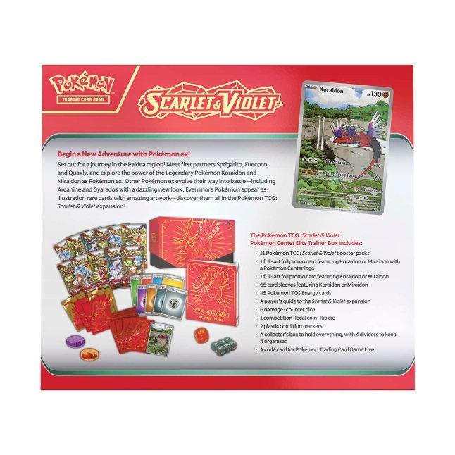 Pokémon TCG: Scarlet & Violet Pokémon Center Elite Trainer Box (Koraidon) - TOYBOX Toy Shop
