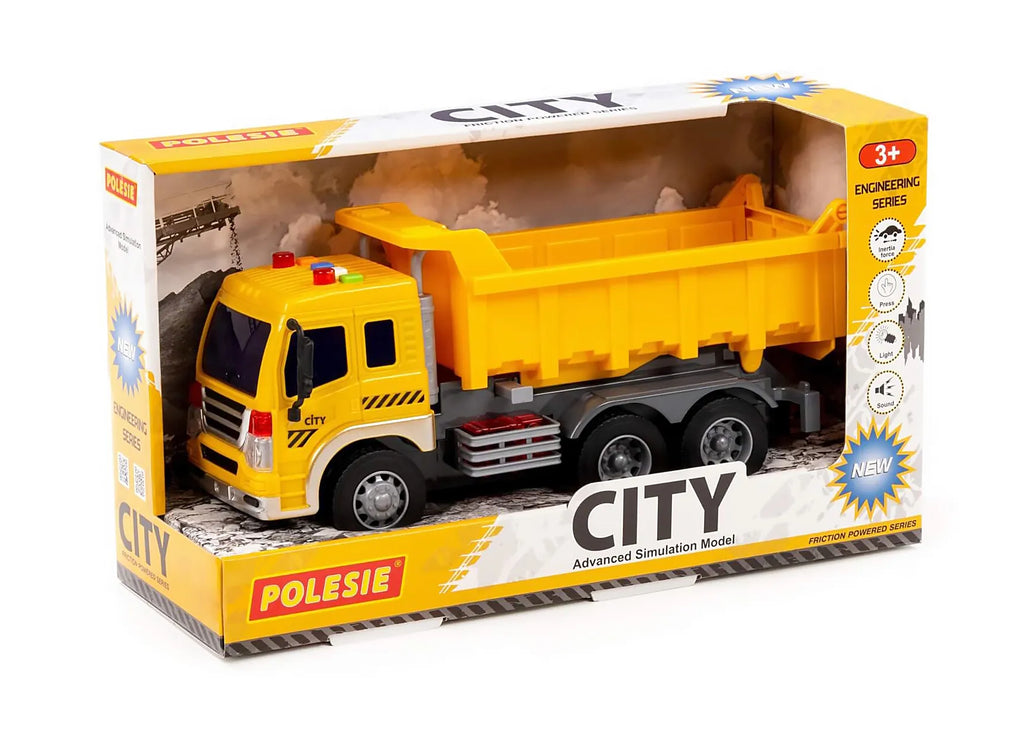 Polesie City Dump Truck – Friction Powered