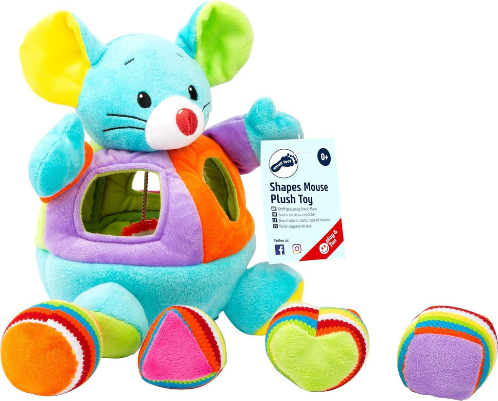 Small Foot - Shape Sorter Mouse Plush with Rattle - TOYBOX Toy Shop