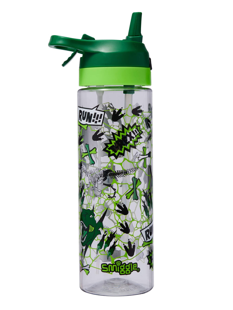 SMIGGLE Gush Flip Top Spritz Plastic Drink Bottle 700Ml - Green - TOYBOX