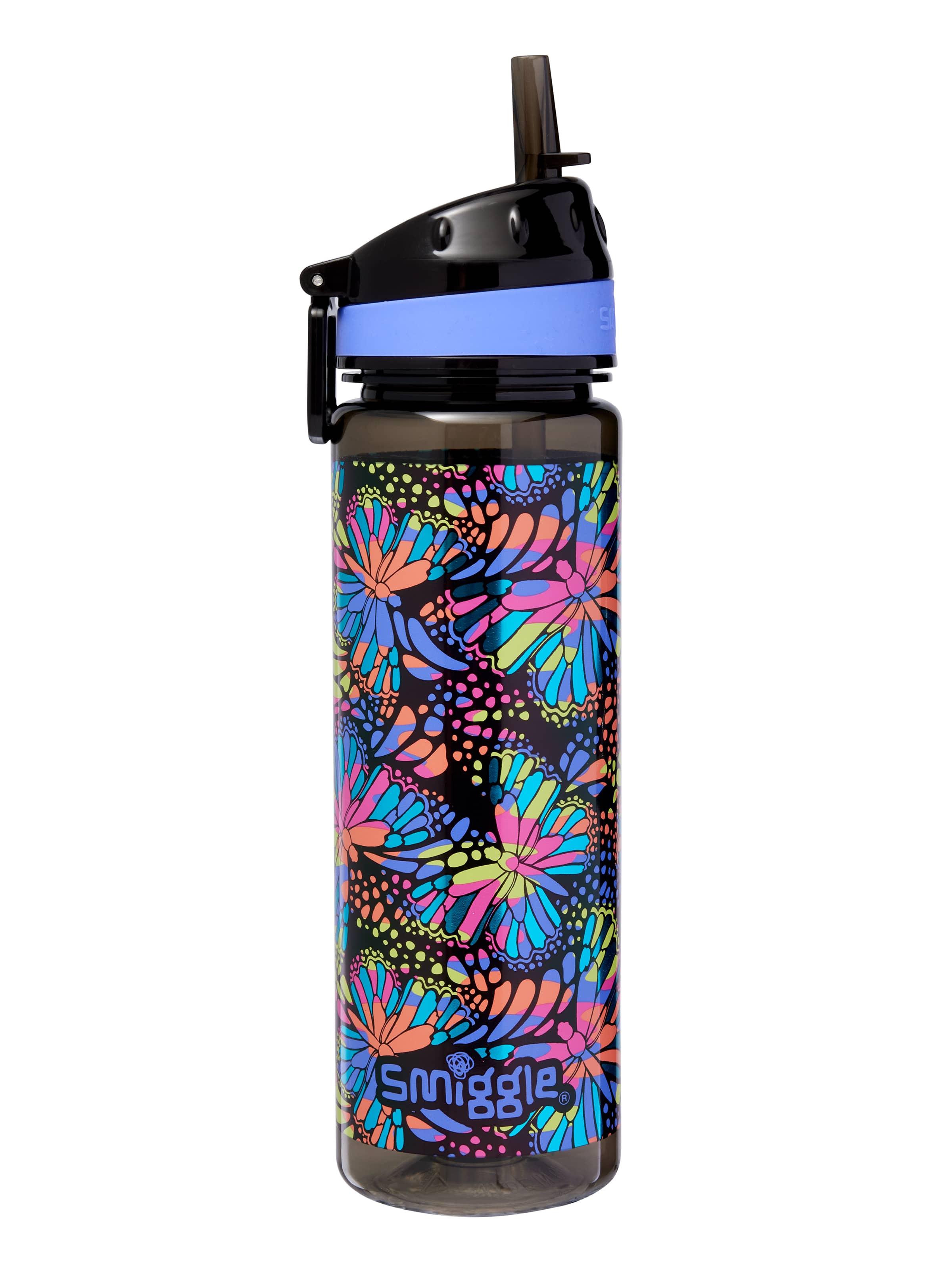 SMIGGLE Vivid Drink Up Plastic Drink Bottle Black Mix – TOYBOX