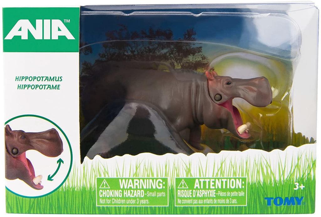 ANIA Hippo Hippopotamus Articulated Mini Figure - TOYBOX Toy Shop