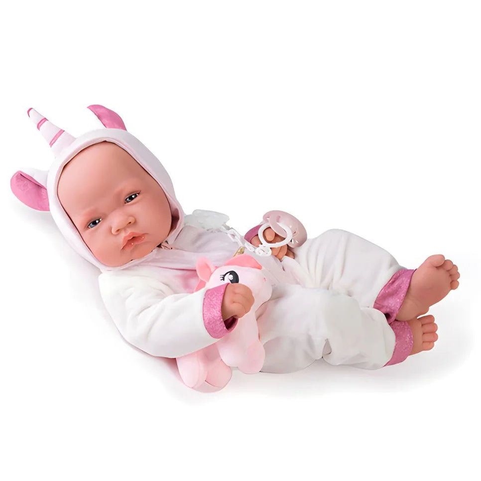 Antonio Juan 50268 Newborn Baby Doll 42cm with Unicorn Costume - TOYBOX Toy Shop