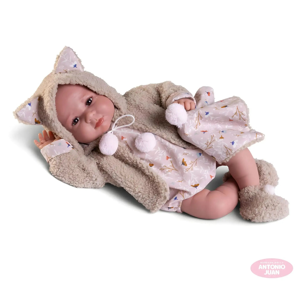Antonio Juan 33362 Newborn Luca Doll 42cm with Sheepskin Jacket - TOYBOX Toy Shop