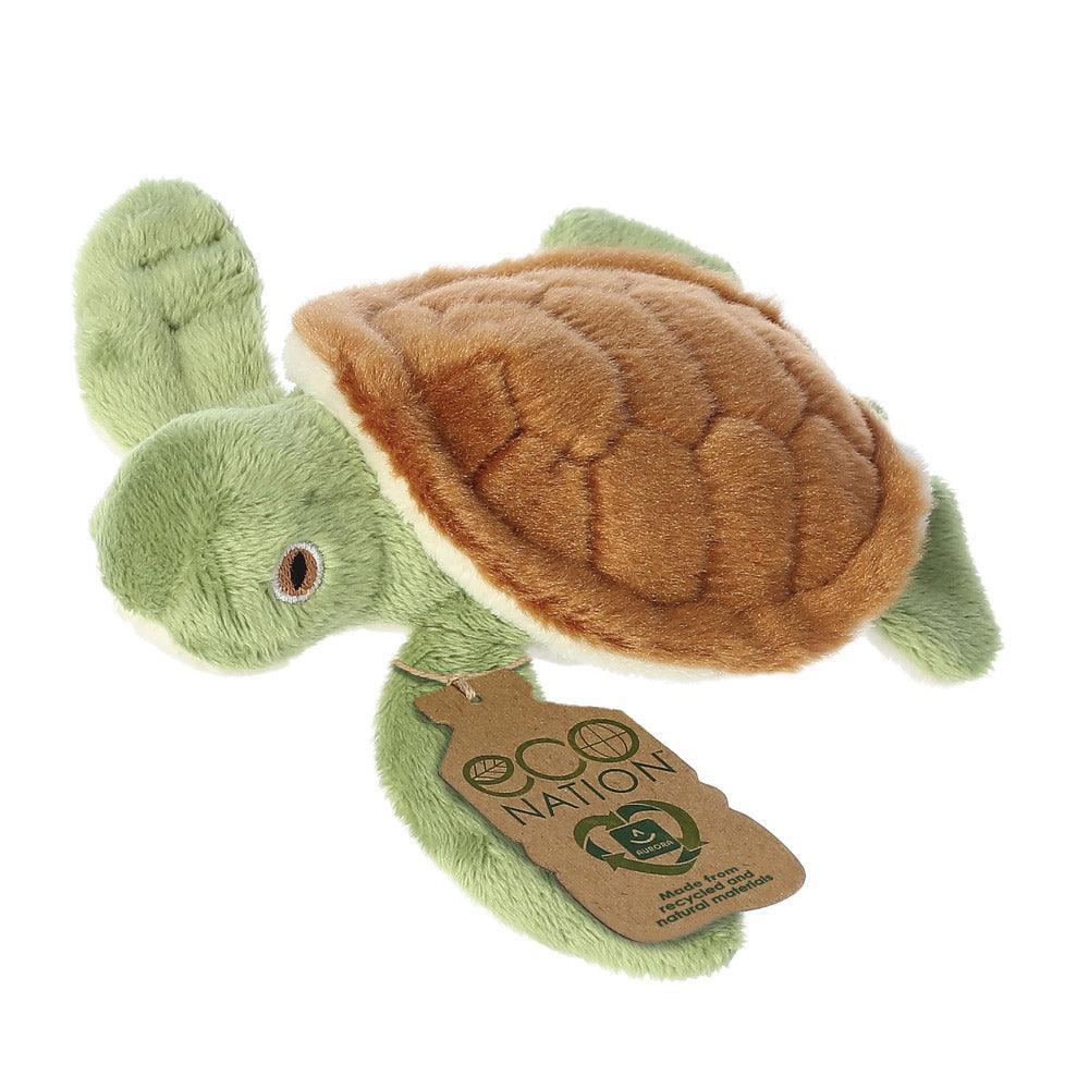 AURORA 35089 Eco Nation Mini Turtle 13cm Soft Toy - TOYBOX Toy Shop