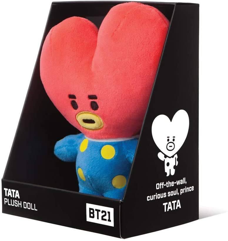 AURORA BT21 Official Merchandise, TATA Soft Toy, Small, 61327, Blue and Red - TOYBOX Toy Shop
