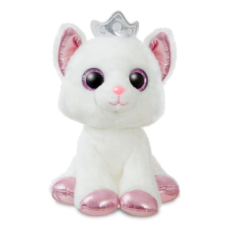 AURORA Duchess White Cat with Crown Plush 17cm - TOYBOX Toy Shop
