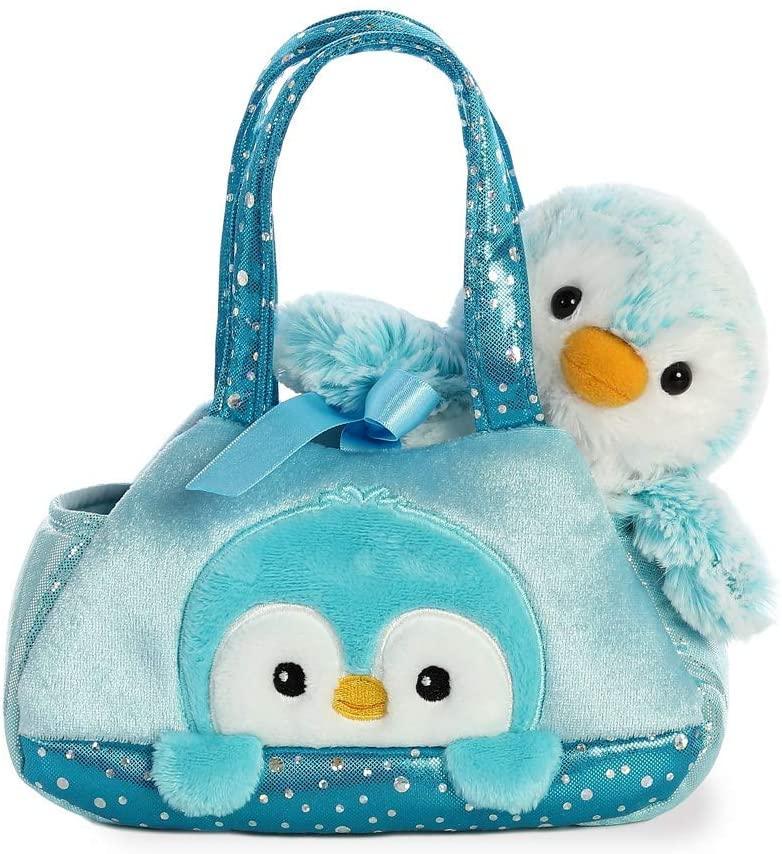 AURORA 32834 Fancy Pals Peek-a-Boo Pom Pom Penguin Blue - TOYBOX Toy Shop