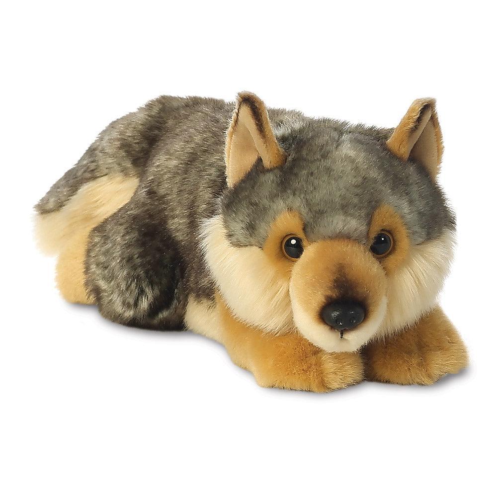 AURORA MiYoni Wolf Lying 11-inch Plush - TOYBOX Toy Shop