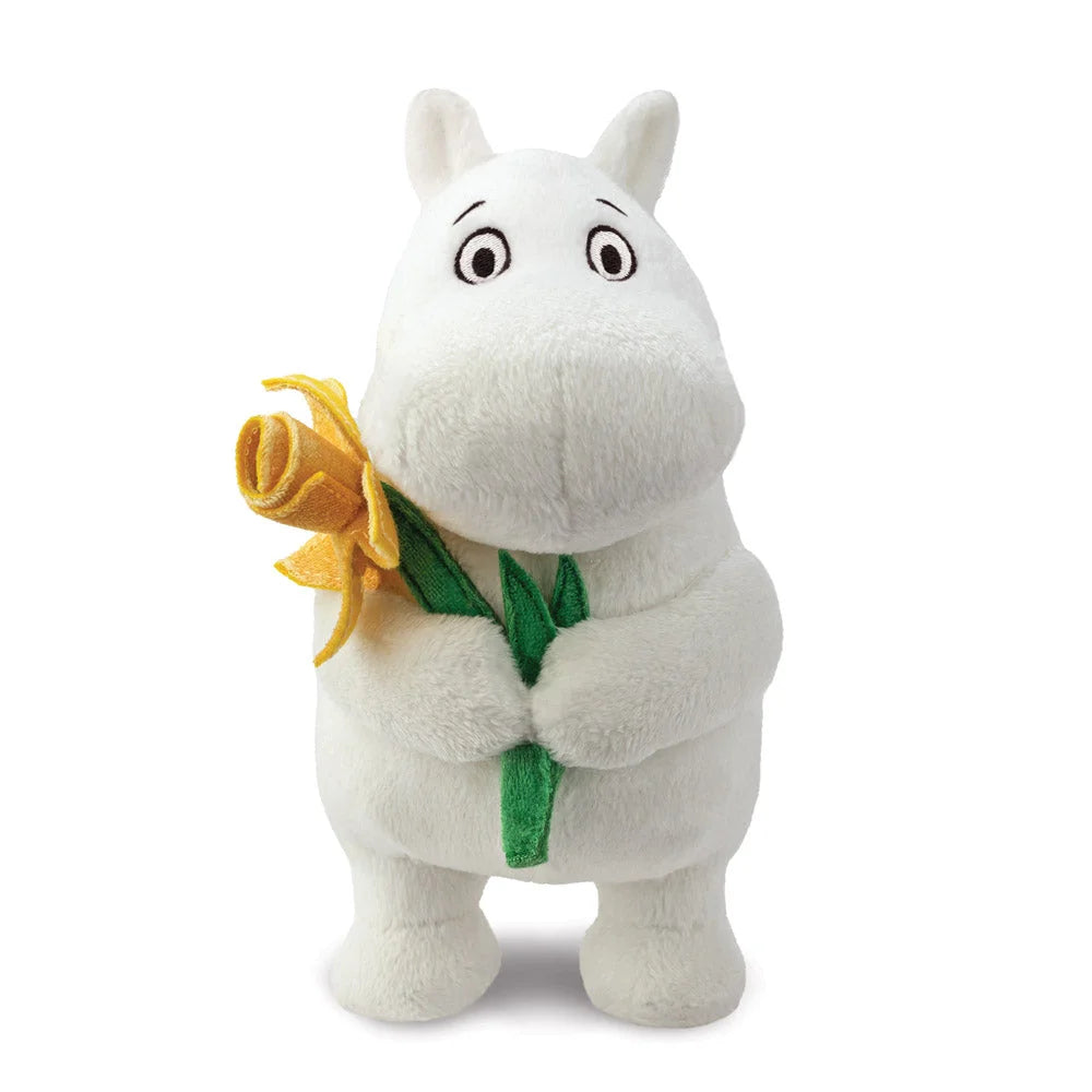 Moomin Standing 6.5-inch Soft Toy with Daffodil - TOYBOX Toy Shop
