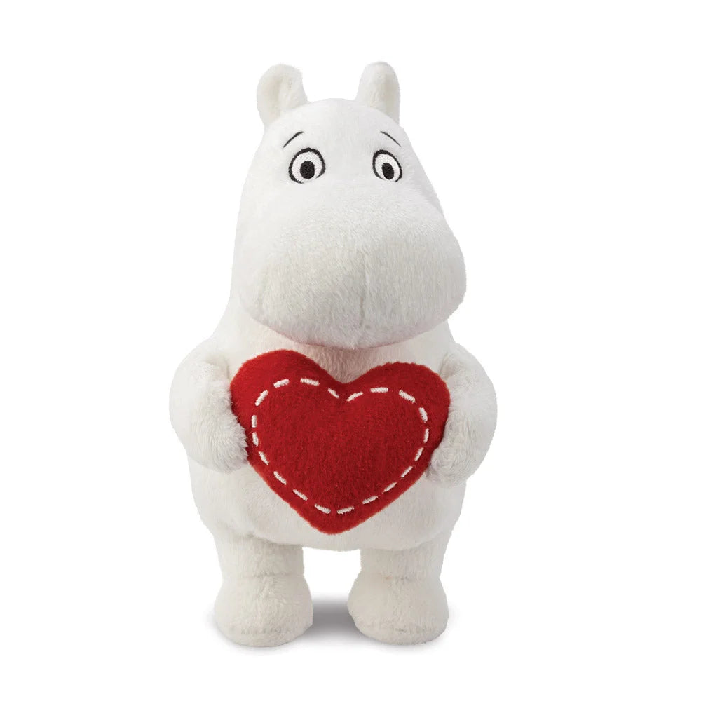 Moomin Standing 6.5-inch Soft Toy with Heart - TOYBOX Toy Shop