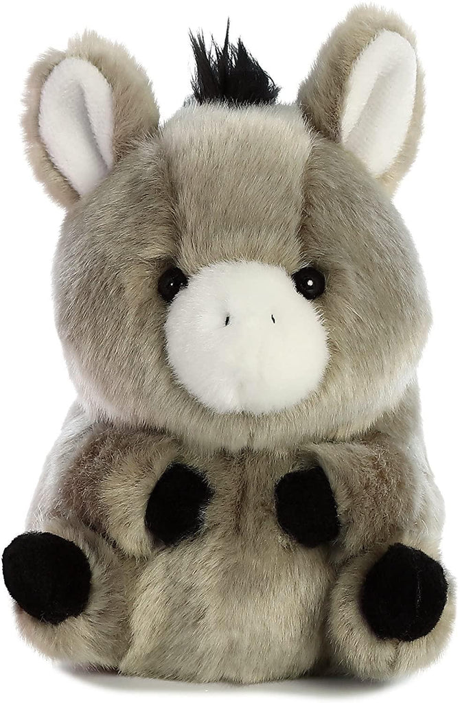 AURORA Rolly Pet 5-inch Bray Donkey Soft Toy - Grey - TOYBOX Toy Shop