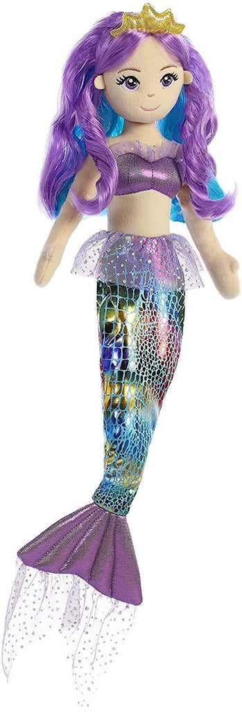 AURORA World Sea Sparkles Mermaid Doll Rainbow Violet 18-inch - TOYBOX Toy Shop