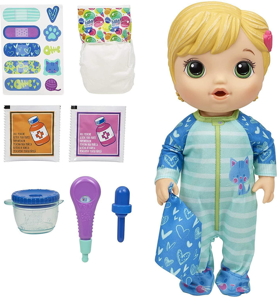 Baby Alive E6937 Mix My Medicine Baby Doll, Kitty-Cat Pyjamas - TOYBOX Toy Shop