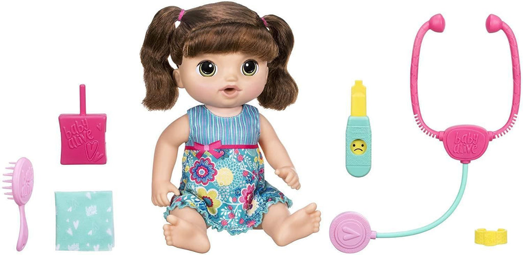 Baby Alive Sweet Tears Baby - Brown Straight Hair - TOYBOX