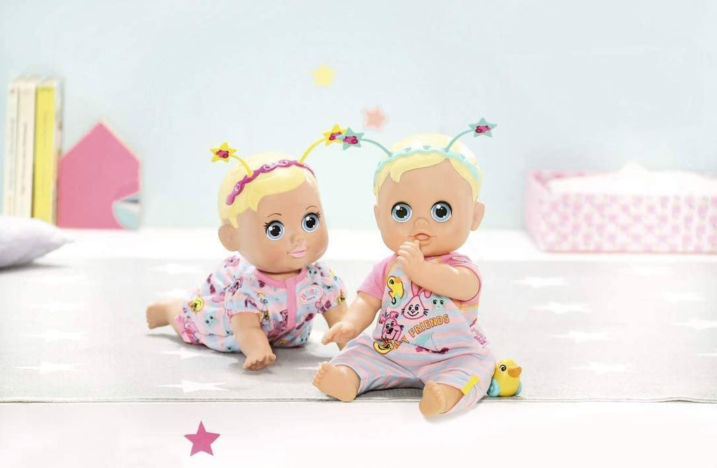 BABY Born 826164 Funny Faces-Bouncing Baby an Interactive Doll with Functions, 36 cm - TOYBOX Toy Shop