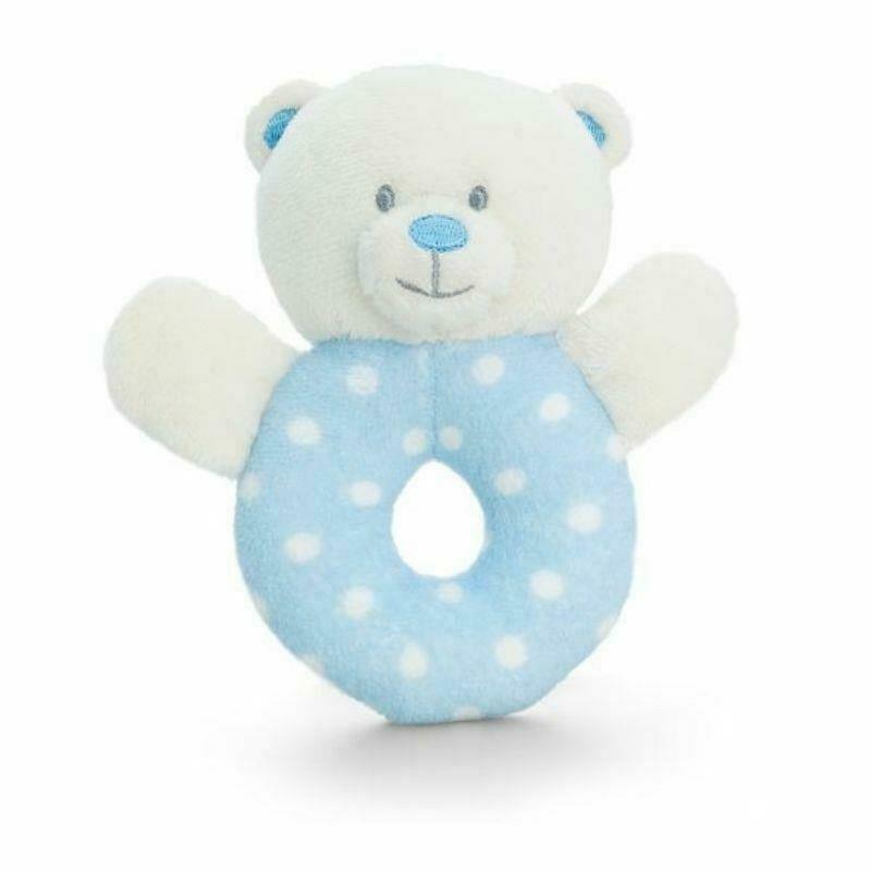 Baby Keel SN0769 Baby Bear Ring Rattle 12cm - Boy - TOYBOX Toy Shop