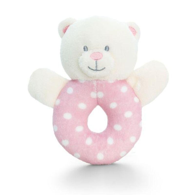 Baby Keel SN0769 Baby Bear Ring Rattle 12cm - Girl - TOYBOX Toy Shop