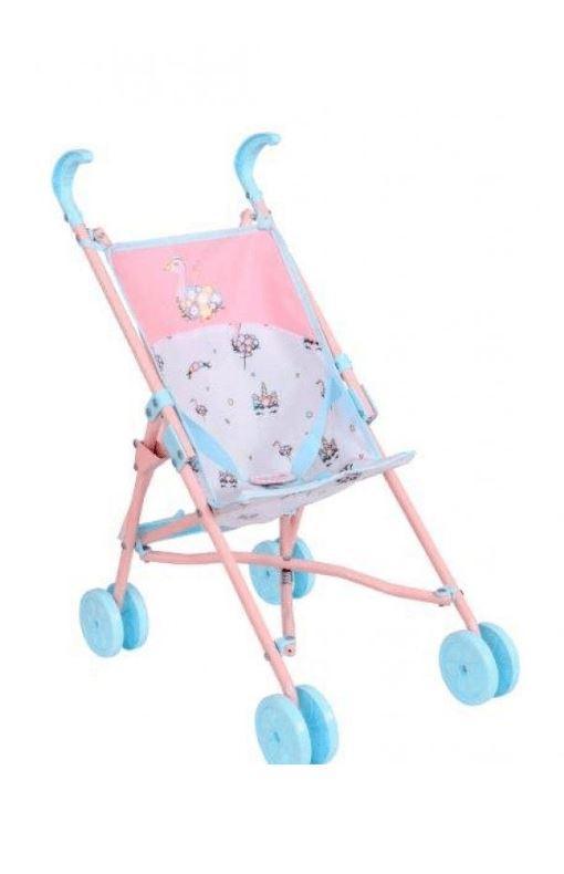 Baby Pink And Blue Single Buggy Pram Children's Buggy - TOYBOX Toy Shop