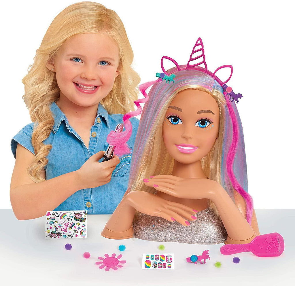 Barbie Glitter Hair Deluxe Styling Head - TOYBOX Toy Shop