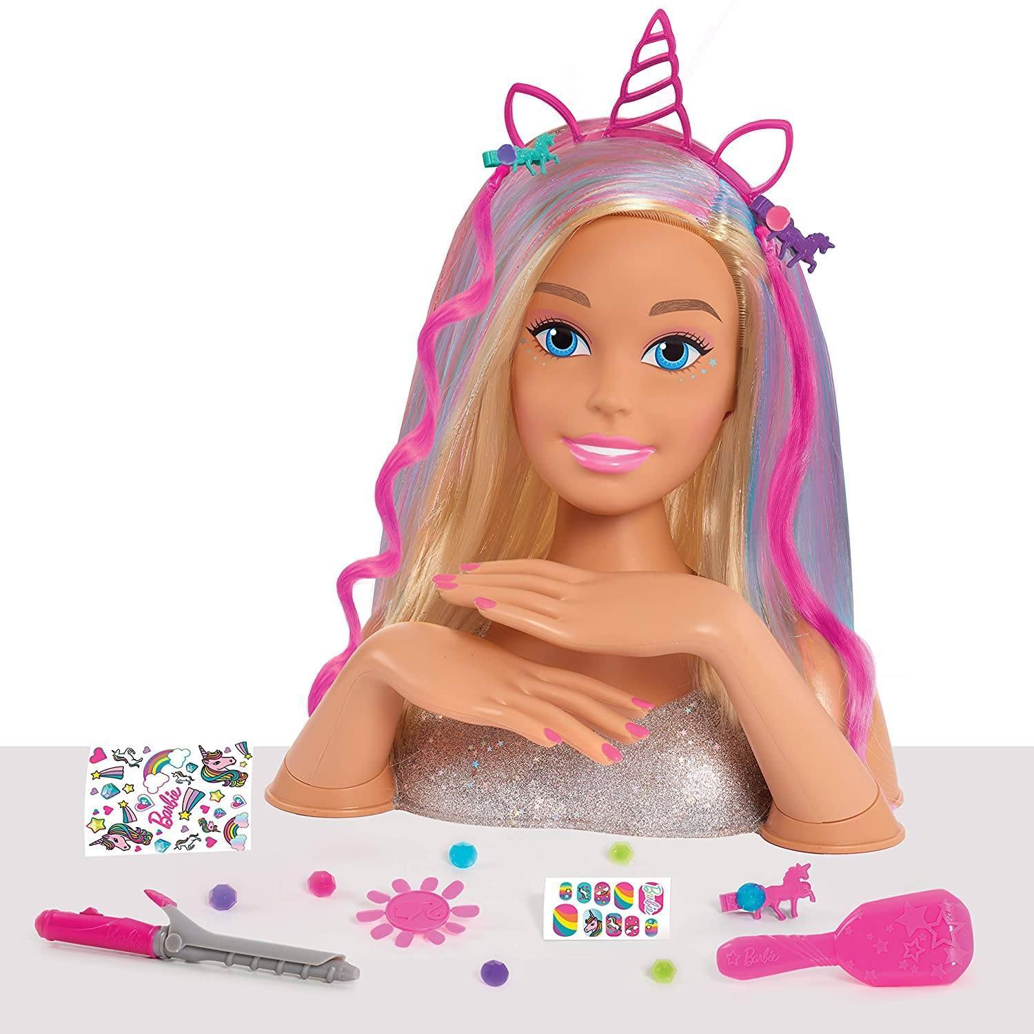 Barbie Deluxe Styling Barbie Makeup And Hair Head Barbie Glitter
