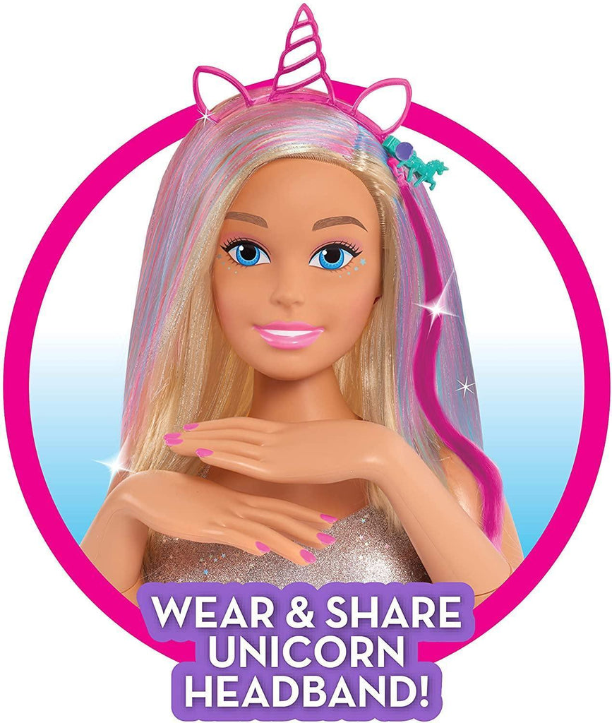 Barbie Glitter Hair Deluxe Styling Head - TOYBOX Toy Shop