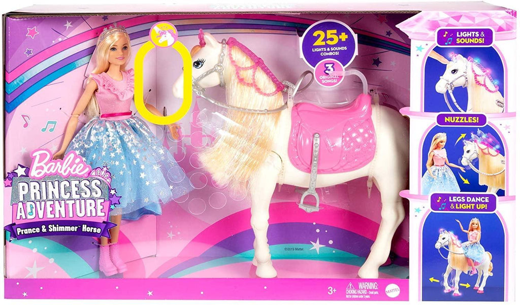 Barbie GML79 Princess Adventure Doll and Prance & Shimmer Horse - TOYBOX Toy Shop