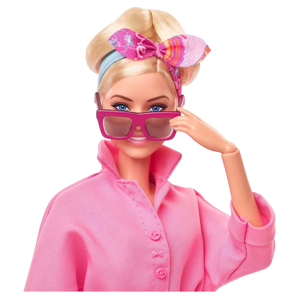 Barbie The Movie Margot Robbie as Barbie: Doll in a Pink Jumpsuit - TOYBOX Toy Shop