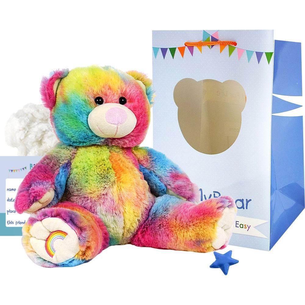 Be My Bear Rainbow Bear 40cm Soft Toy - TOYBOX Toy Shop