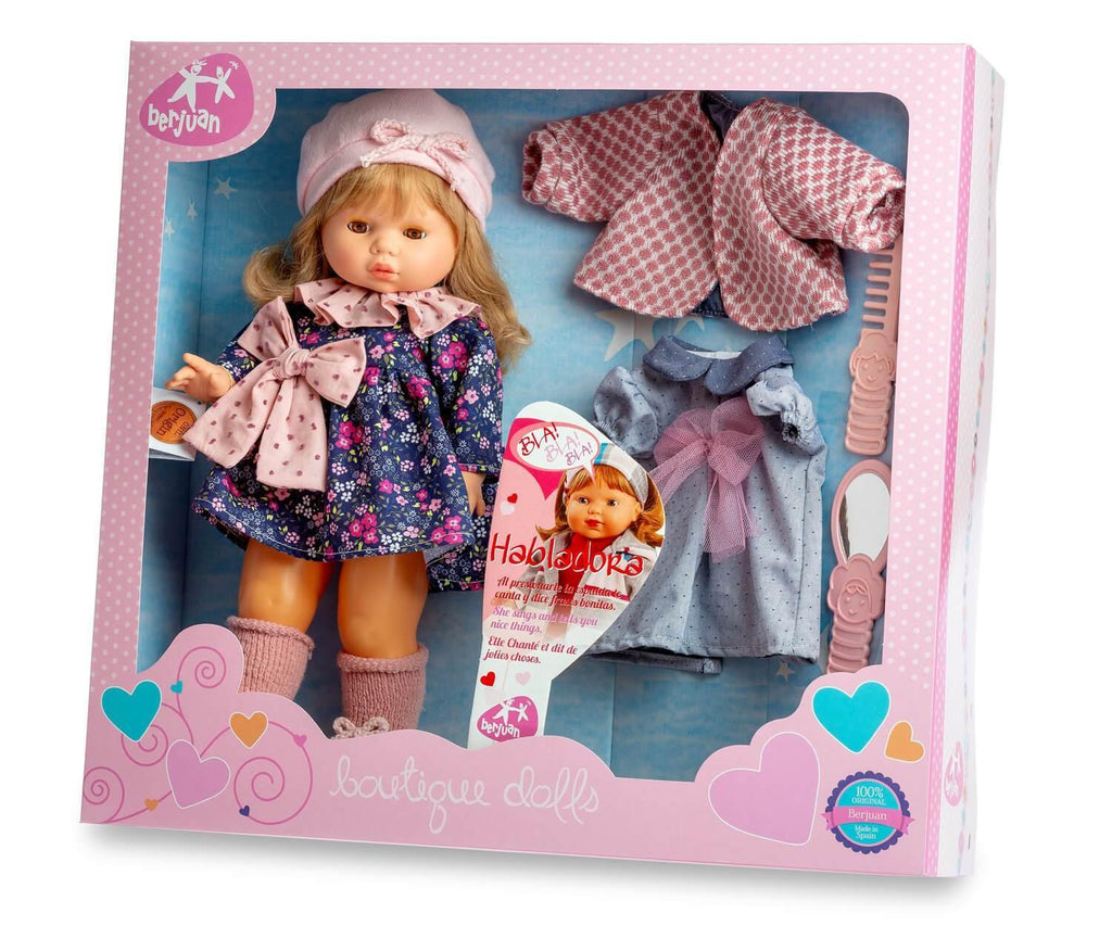 Berjuan 1154 Talking Doll 40cm With Extra Outfit - TOYBOX Toy Shop