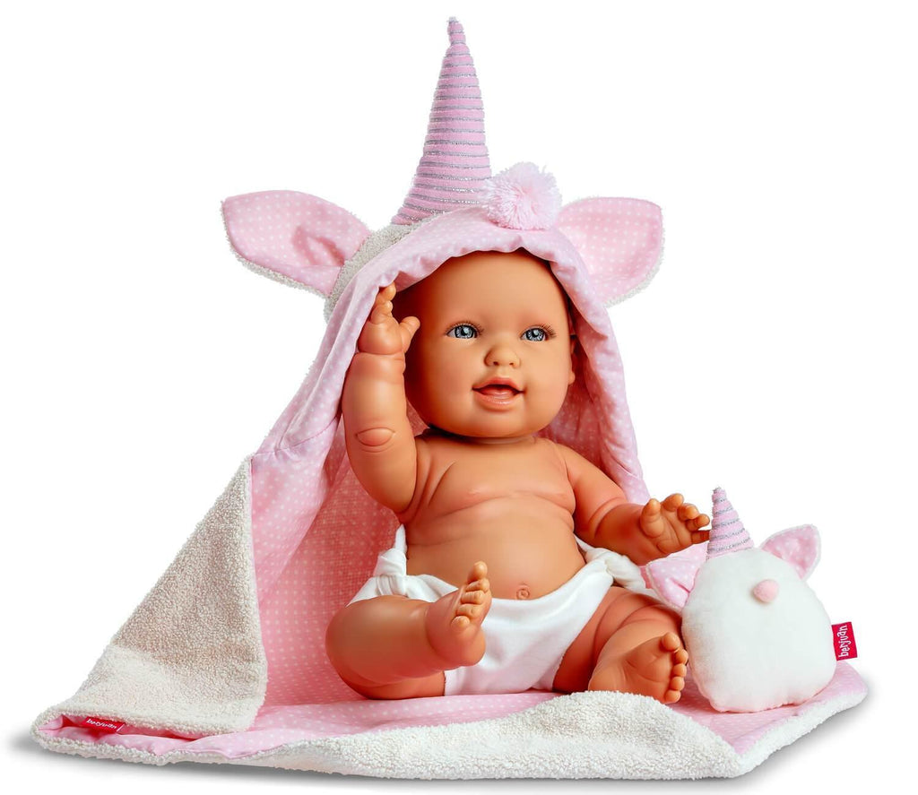 Berjuan 3133 Andrea Baby Unicorn Doll - Pink - TOYBOX Toy Shop