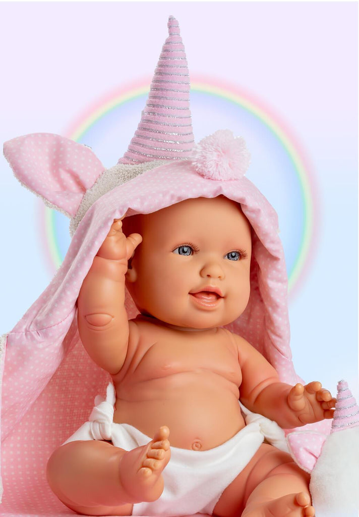 Berjuan 3133 Andrea Baby Unicorn Doll - Pink - TOYBOX Toy Shop