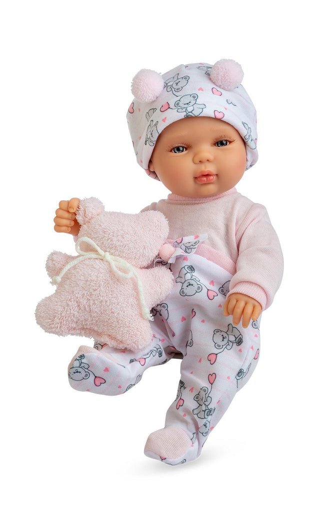 Berjuan 497 Baby Smile Pijama Doll 30cm - Pink - TOYBOX Toy Shop