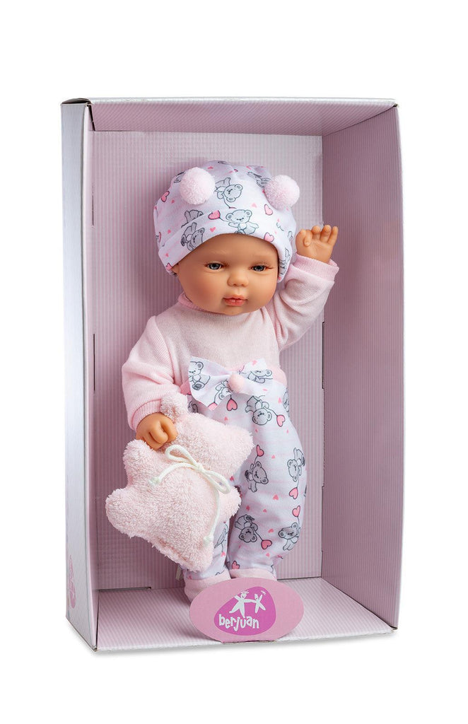 Berjuan 497 Baby Smile Pijama Doll 30cm - Pink - TOYBOX Toy Shop