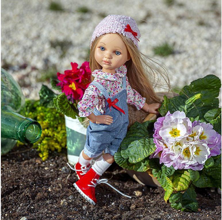 Berjuan 5820 Doll 35cm - Luxury Dolls Eva Articulated With Denim Overalls - TOYBOX Toy Shop