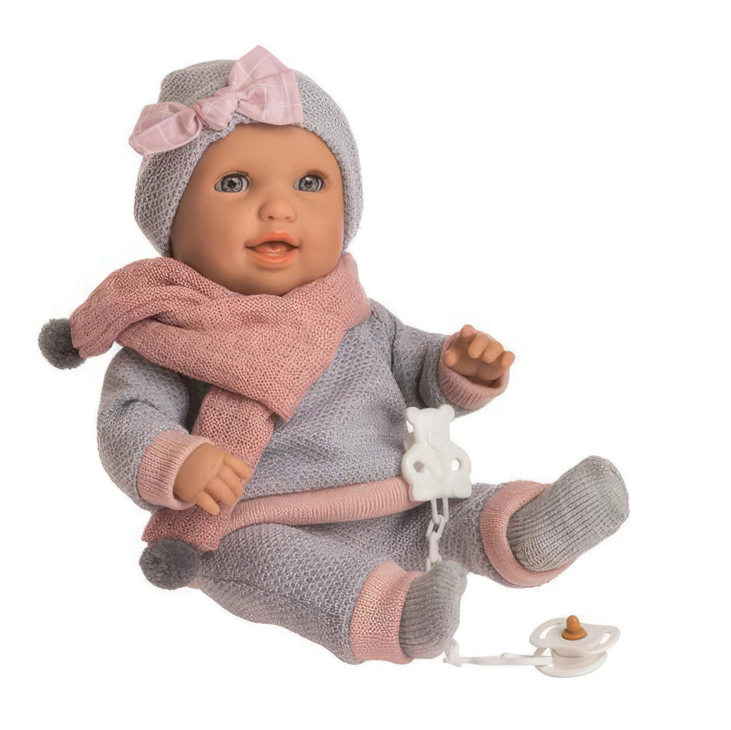 Berjuan 6130 Baby Susu Grey Pyjama Interactive Doll 38cm - TOYBOX Toy Shop