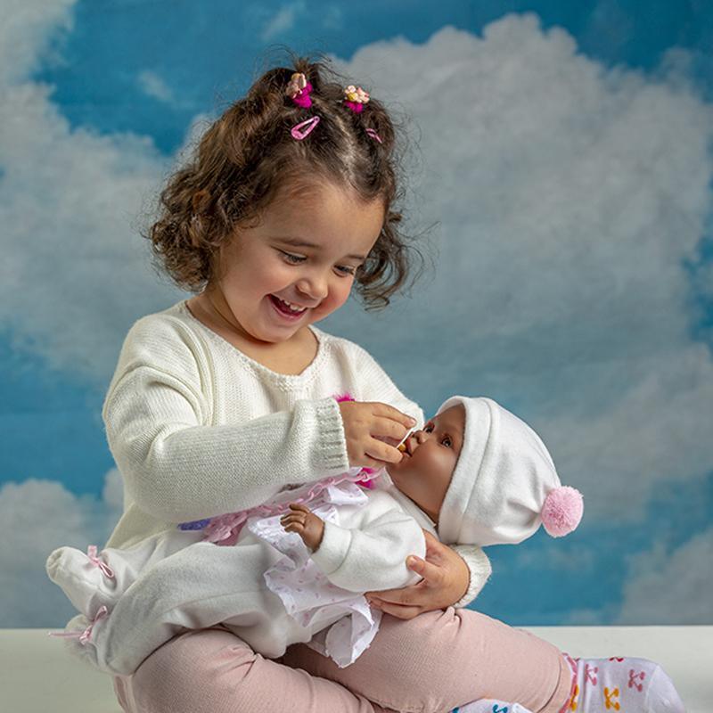 Berjuan 7003 Cry Baby Doll Marianna 38cm - Pink - TOYBOX Toy Shop